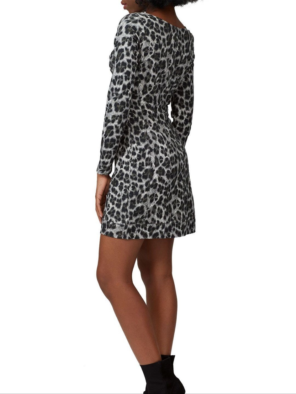 Miaou Dree Dress M Grey & Black Bodycon Zip Front Y2k It Girl Fall Mini — image 2 of 8